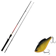 Apice Fire Storm Bass路亞竿 C662M+Damiki鉛筆60硬餌路亞竿 28g 236H BLACK GOLD HOLO, 1套