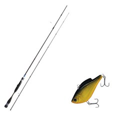 Aomax Neo Black旋轉式擬餌釣竿 S-662ML+Damiki鉛芯竿 60硬餌擬餌 28g 236H BLACK GOLD HOLO, 1套