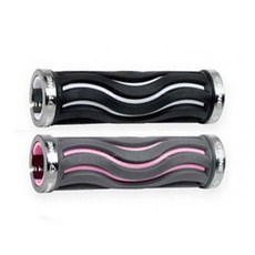 TONE自行車鎖把套 GP11 WAVE, 灰色+粉色, 1套