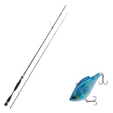 Aomax Neo Black旋轉式擬餌竿 S-662ML+Damiki鉛製擬餌 60 Hard Bait擬餌 28g 226H GHOST, 1套