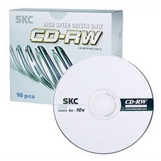 SKC CD-RW 10X 700MB 空白光盤 10p + 超薄盒 10p, 單品