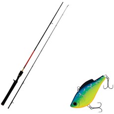 Apice Fire Storm Bass路亞竿 C662M+Damiki鉛筆60硬餌路亞 28g 241D SILVER SPINE CHART, 1套