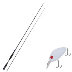 Aomax Neo Black捲線器型擬餌竿 S-662ML+Damiki Hard Bait DC 100 55mm 007 CREAM WHITE, 1套