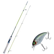 Won Da Ye Green捲線器擬餌釣竿 562UL+Damiki DTSCO 40硬餌擬餌 311H NATURAL LIST, 1套