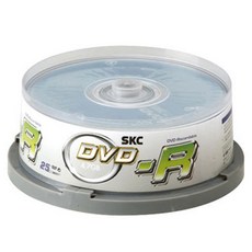 SKC DVD-R 16X 4.7GB 공디스크 25p + 케이크 케이스, 1개