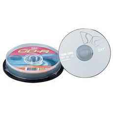 SKC CD-R 52X 700MB 공디스크 10p + 케이크 케이스, 1개