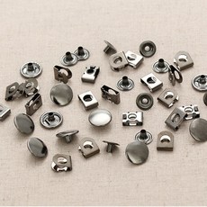 코하스아이디 도트 훅 단추 15mm, 흑니켈, 3개입