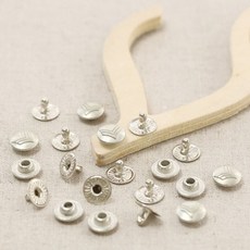 코하스아이디 밀리터리 청바지용 탭 10mm, 실버, 3개입