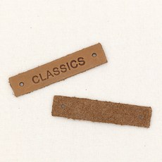 HAPPY BEARS 經典復古皮革標籤, 米色, 6個