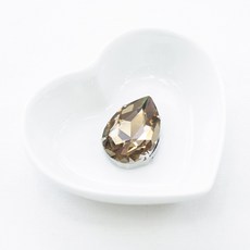 코하스아이디 투명 물방울 보석캡 장식 스톤, 골드브라운, 2개입