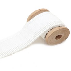 해피베어스 베이직 태슬장식 블레이드 리본테이프 270cm, 화이트, 1개