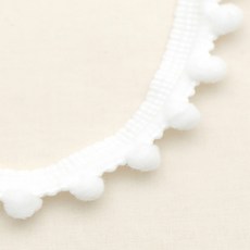 해피베어스 폼폼 솜방울 블레이드 리본테이프 270cm, 화이트, 1개