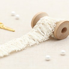 코하스아이디 트위드 수술장식 블레이드 180cm, 아이보리, 1개