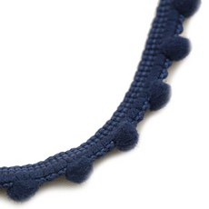 해피베어스 폼폼 솜방울 블레이드 리본테이프 270cm, 네이비, 1개