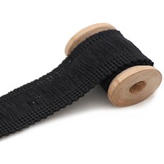 해피베어스 베이직 태슬장식 블레이드 리본테이프 270cm, 블랙, 1개