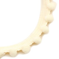 해피베어스 폼폼 솜방울 블레이드 리본테이프 270cm, 크림레몬, 1개