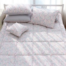 CHOUETTROOM 超細纖維碎花床墊, 粉色的