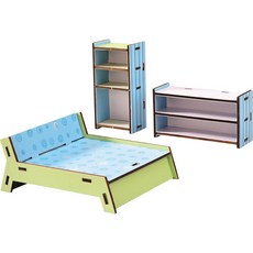 HABA 小朋友娃娃臥室家具HB300506, 混色