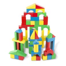 Melissa&Doug 美國瑪莉莎 積木玩具組 MD0481 100入, 混色