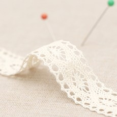 HAPPY BEARS 棉柔蕾絲帶, 3捲, 自然原色