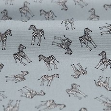 Kohasa Idea柔軟30支棉迷你斑馬布料, 灰色