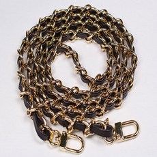 송화 골드 체인가방끈 10mm 120cm, 브라운, 1개