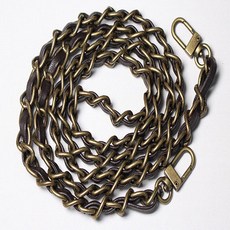송화 청동 체인가방끈 10mm, 브라운, 1개