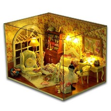 프라임위너스 DIY 미니어처 하우스 키트 레이디스룸2, 혼합 색상