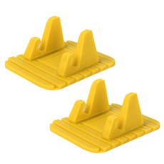 블럭마트 논슬립 실리콘 대시보드 스마트폰 거치대, 2개, 옐로우