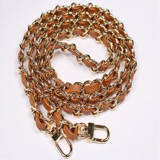 송화 골드 체인가방끈 10mm 120cm, 카멜, 1개