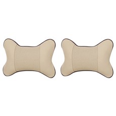 Block Mart 汽車用皮革頸枕 頸部靠墊 2入, 隨機出貨