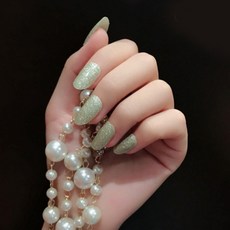 ELP KOREA 美甲貼 422, 閃亮淺卡其色, 1個