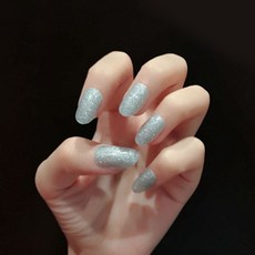 IEL 指甲貼, 416 閃亮銀色, 1個