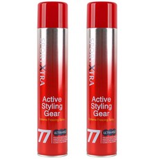 스포트 엑스트라 액티브 스타일링 기어 익스트림 프리징 헤어스프레이 77, 300ml, 2개