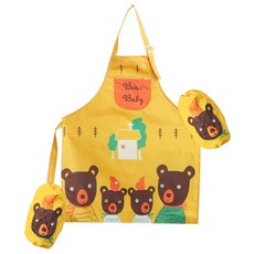 Onsaemiro 食譜儿童圍裙+手臂托西套組, 熊寶寶的朋友