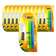 BiC Brightlighter 握把熒光筆 3p, 混合, 12件