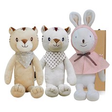 CONY BABY 安撫娃娃 黃虎+白虎+兔子+禮盒, 1組