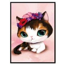 인터팝 귀욤냥이 5D 보석 십자수 40 x 30 cm, 03, 1개