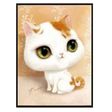 인터팝 귀욤냥이 5D 보석 십자수 40 x 30 cm, 01, 1개
