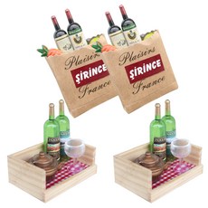 迷你磁鐵套組用於有趣的內飾 B 購物車 2p + C 酒盤 2p, 隨機發貨