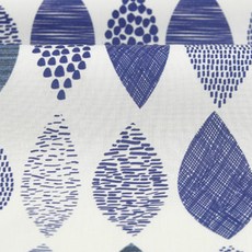 Kohasa Idea 60支R精梳水洗杏色布料, 白+藍