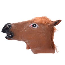 PARTY COSTUME 馬頭面具, 棕色