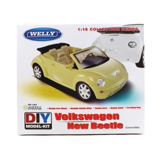 WELLY複製品1/18 VOLKSWAGEN NEW BEETLE敞篷車組裝模型壓鑄模型WE254254, 葉