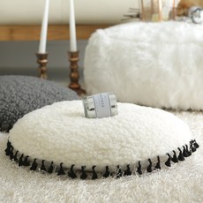 BYJIMI 流蘇圓形坐墊, 象牙