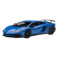 AUTO ART複製品藍寶堅尼AVENTADOR LP750-4 SV模型 AA745597BL, 藍色勒芒+藍色