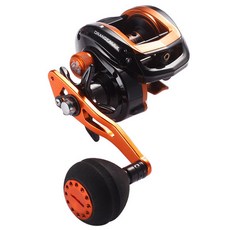 Abu Garcia 橙色 Max 3 DH 旋轉捲軸左, 單品, 黑色+橙色