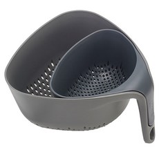 Joseph Joseph 握把式瀝水籃組, 灰色, 1組