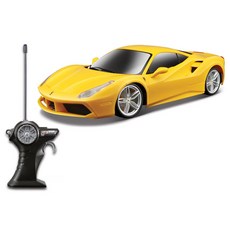 마이스토 1:24 페라리 488gtb RC 무선 조종 자동차, 옐로우, 1개