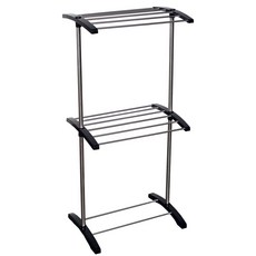 Breeze 迷你雙層晾衣架, 黑色, 1個