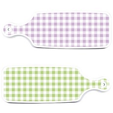 Roem Design 上菜砧板 2入 格紋粉彩綠組, 格紋粉彩綠, 格紋粉彩紫, 1套